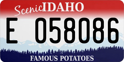 ID license plate E058086