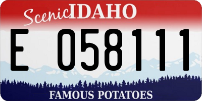 ID license plate E058111