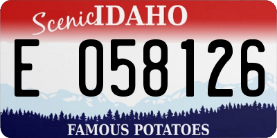 ID license plate E058126