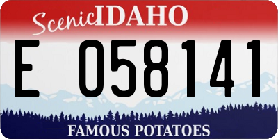 ID license plate E058141