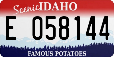 ID license plate E058144