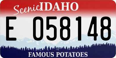 ID license plate E058148