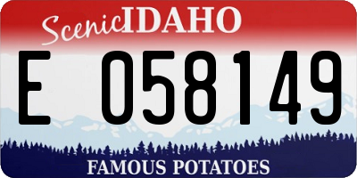 ID license plate E058149