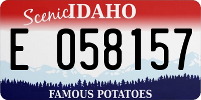 ID license plate E058157