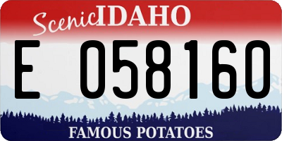 ID license plate E058160