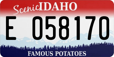 ID license plate E058170