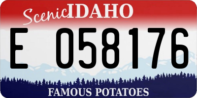 ID license plate E058176