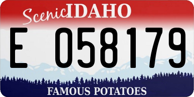 ID license plate E058179