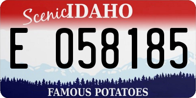 ID license plate E058185