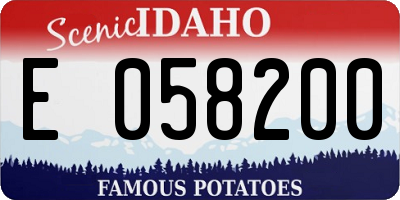 ID license plate E058200