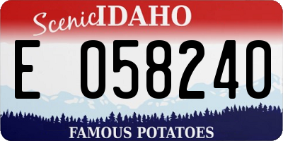 ID license plate E058240