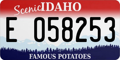 ID license plate E058253