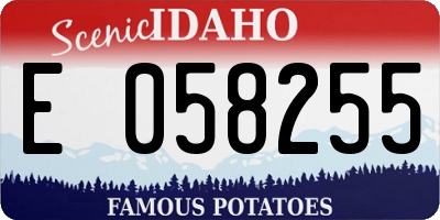 ID license plate E058255