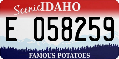 ID license plate E058259