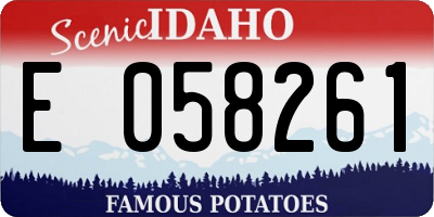 ID license plate E058261