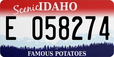ID license plate E058274