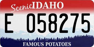 ID license plate E058275