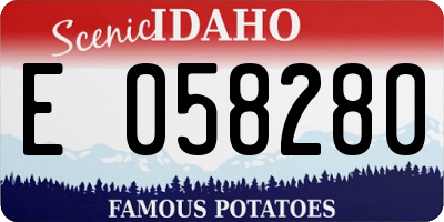 ID license plate E058280