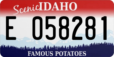 ID license plate E058281