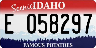 ID license plate E058297
