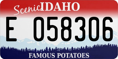ID license plate E058306