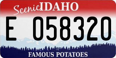 ID license plate E058320