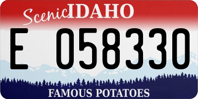 ID license plate E058330