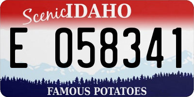 ID license plate E058341
