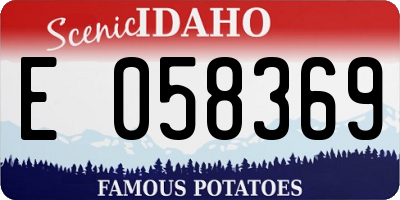 ID license plate E058369