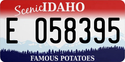 ID license plate E058395