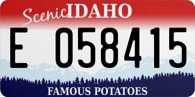 ID license plate E058415