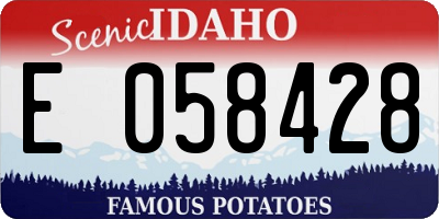 ID license plate E058428