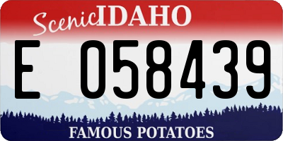 ID license plate E058439