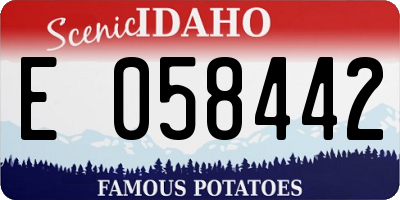 ID license plate E058442