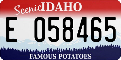 ID license plate E058465