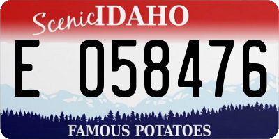 ID license plate E058476
