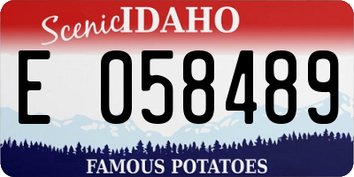 ID license plate E058489