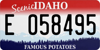ID license plate E058495