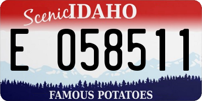 ID license plate E058511