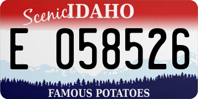 ID license plate E058526