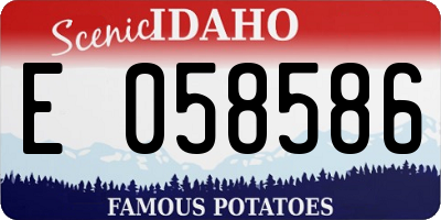 ID license plate E058586