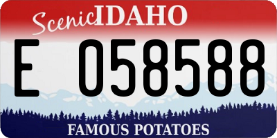 ID license plate E058588