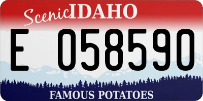 ID license plate E058590