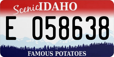 ID license plate E058638