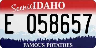 ID license plate E058657