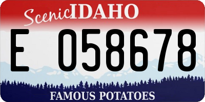 ID license plate E058678