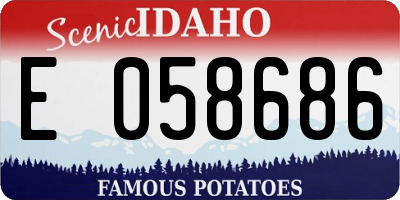 ID license plate E058686