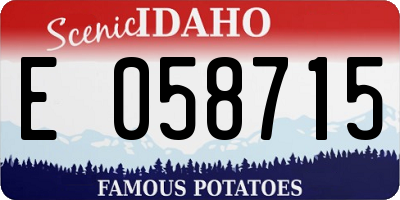 ID license plate E058715