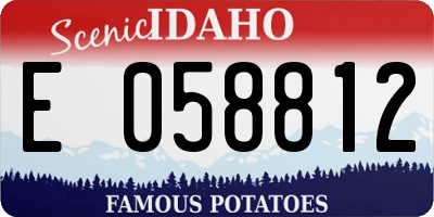 ID license plate E058812