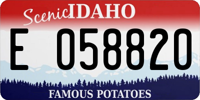 ID license plate E058820
